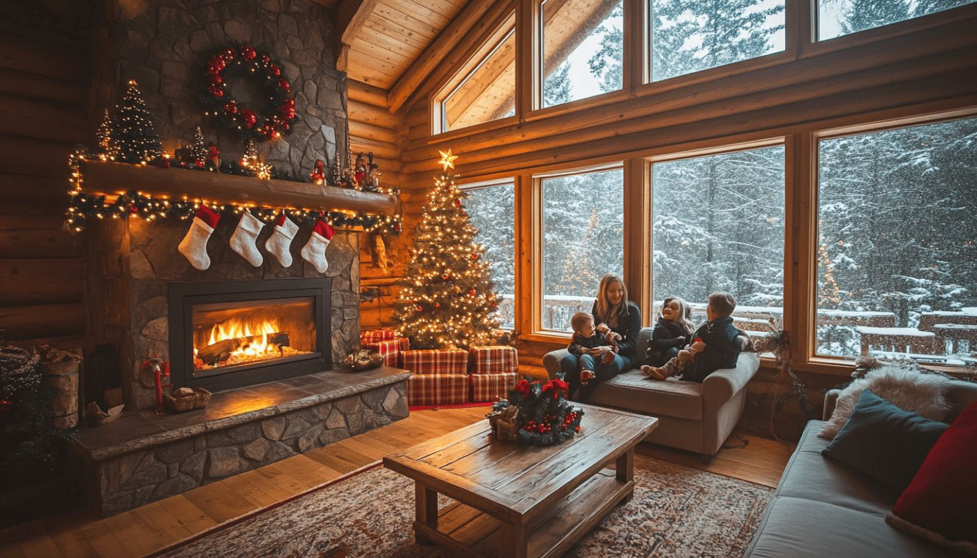 Original French Title: hébergements pour profiter des fêtes en famille
Translated German Title: Unterkünfte, um die Feiertage mit der Familie zu genießen